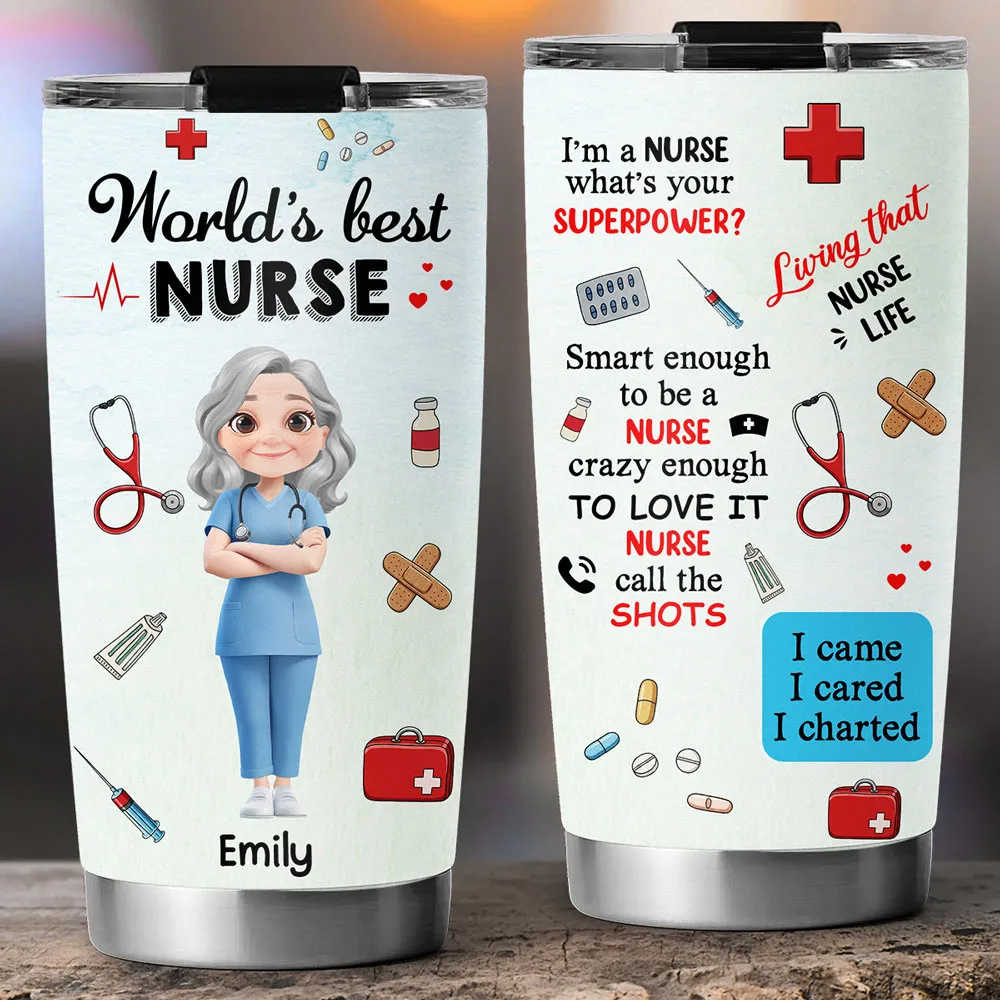 I Am A Nurse - Personalized Custom 20oz Fat Tumbler Cup - Gift For Nurse, Healthcare Worker