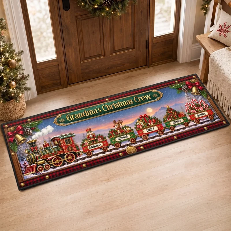 Our Favorite Time Together - Personalized Runner Rug - Christmas Gifts For Family, Grandma, Grandpa, Mom, Dad, Brother, Sister