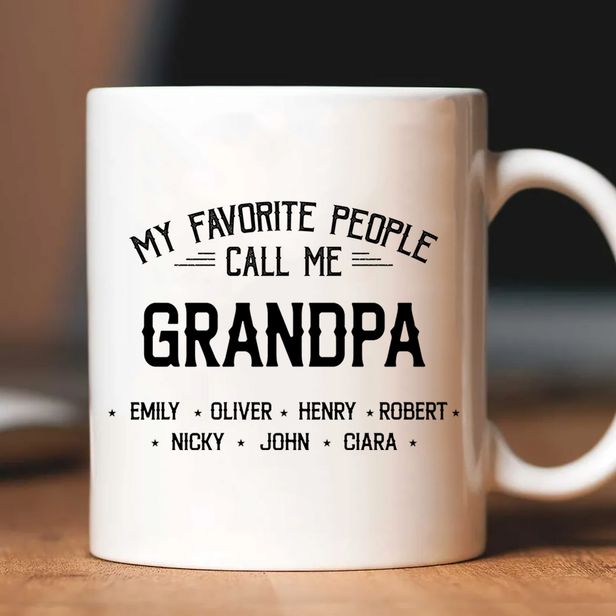 My Favorite People Call Me Papa - Personalized Custom Mug - Gift for Dad, Papa, or Grandpa