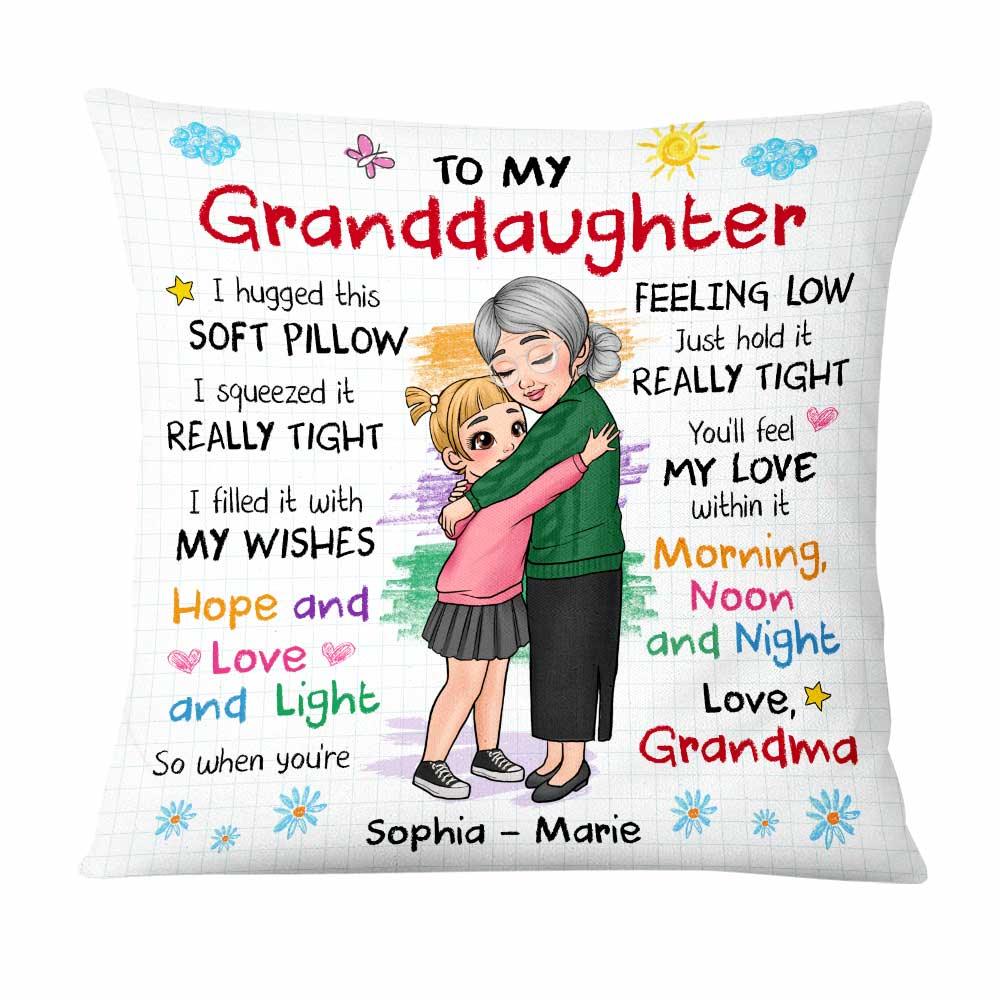 Grandma Hugged This Soft Pillow personalized pillow, alternate view 3