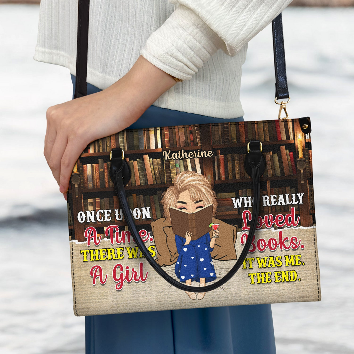 Just A Girl Who Loves Books - Custom Handbag - Personalized Gift For Women, Reading Lovers, Book Lovers