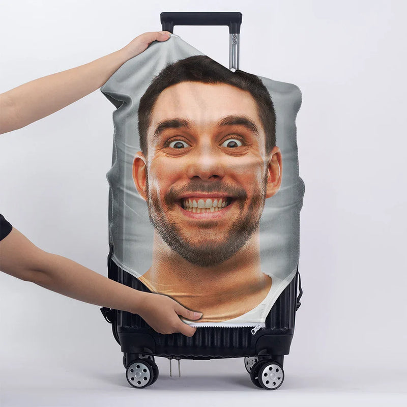 Custom Photo Friends Family Couple Travel Lover personalized luggage cover, alternate view 4
