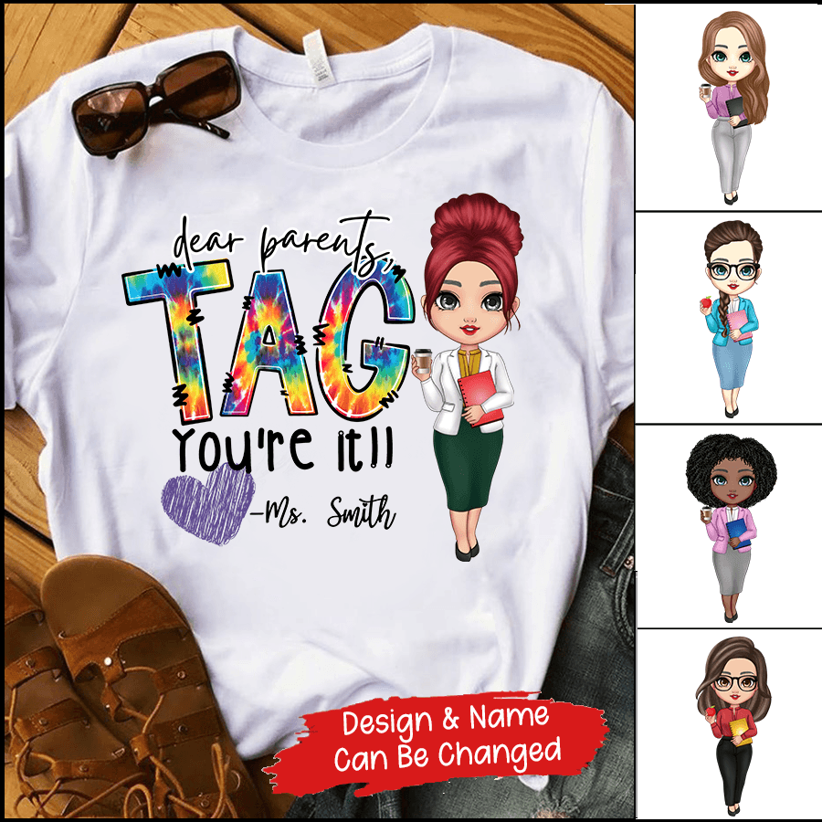Personalized Dear Parents, Tag You're It t-shirt, main view