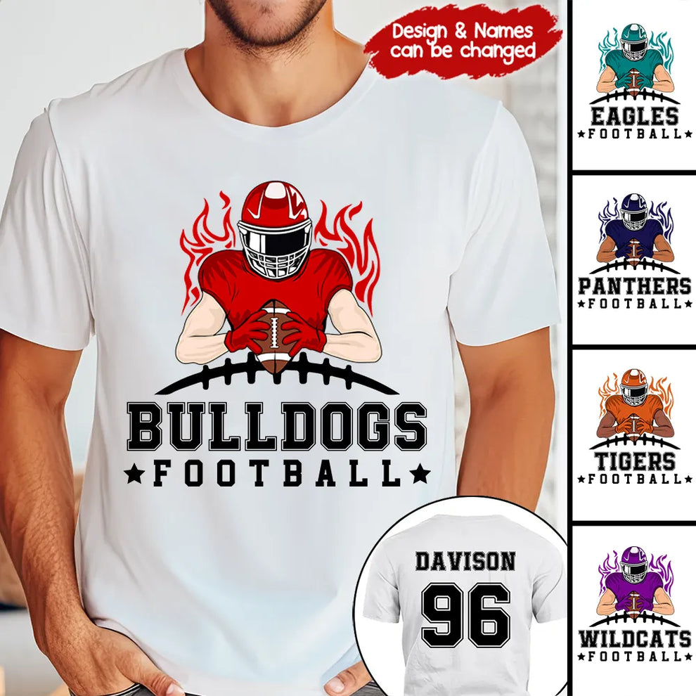 Personalized American Football Team t-shirt, main view