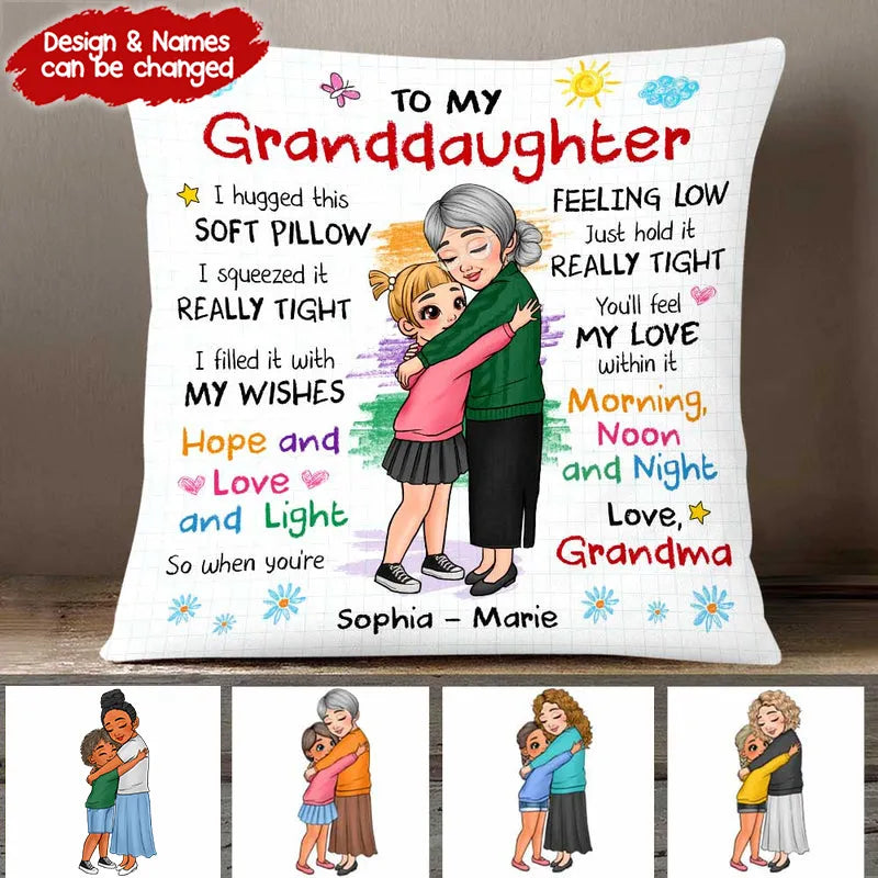 Grandma Hugged This Soft Pillow personalized pillow, main view