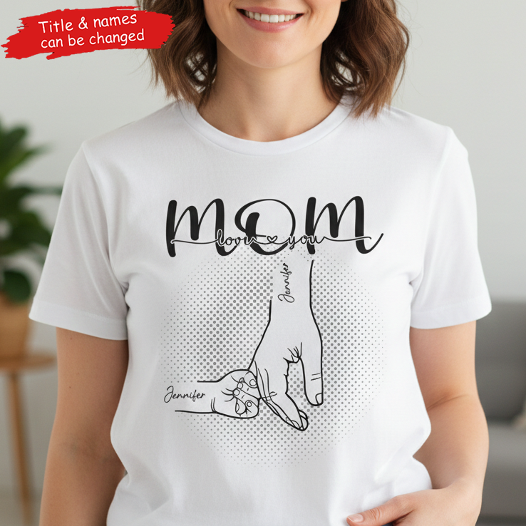 A Mother's Love Is Forever & Always - Personalized Custom Shirt - Mother's Day Gift For Mom, Mommy, Grandma, Nana, Mama