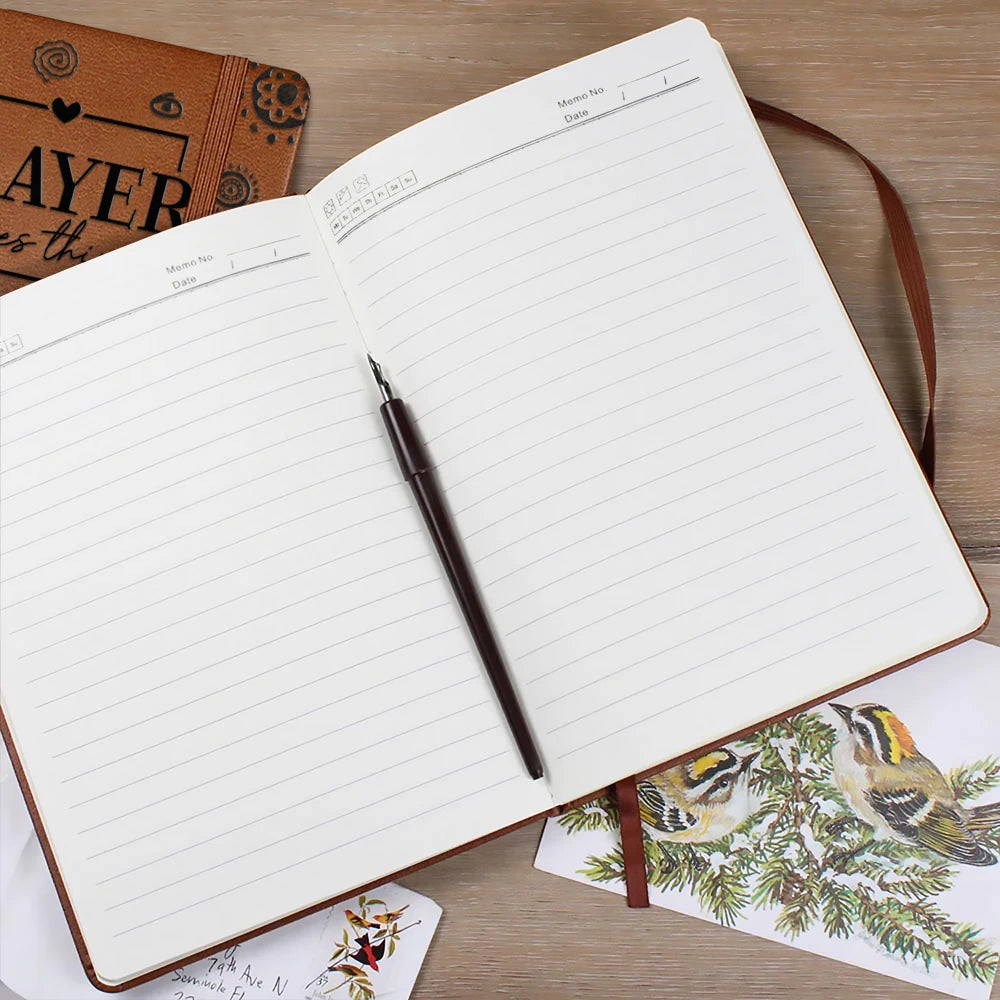 Personalized Prayer Changes Things leather cover notebook, alternate view 2