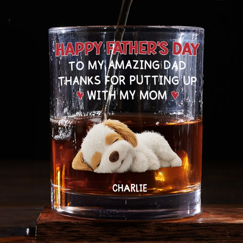 Personalized Putting Up With whiskey glass, main view