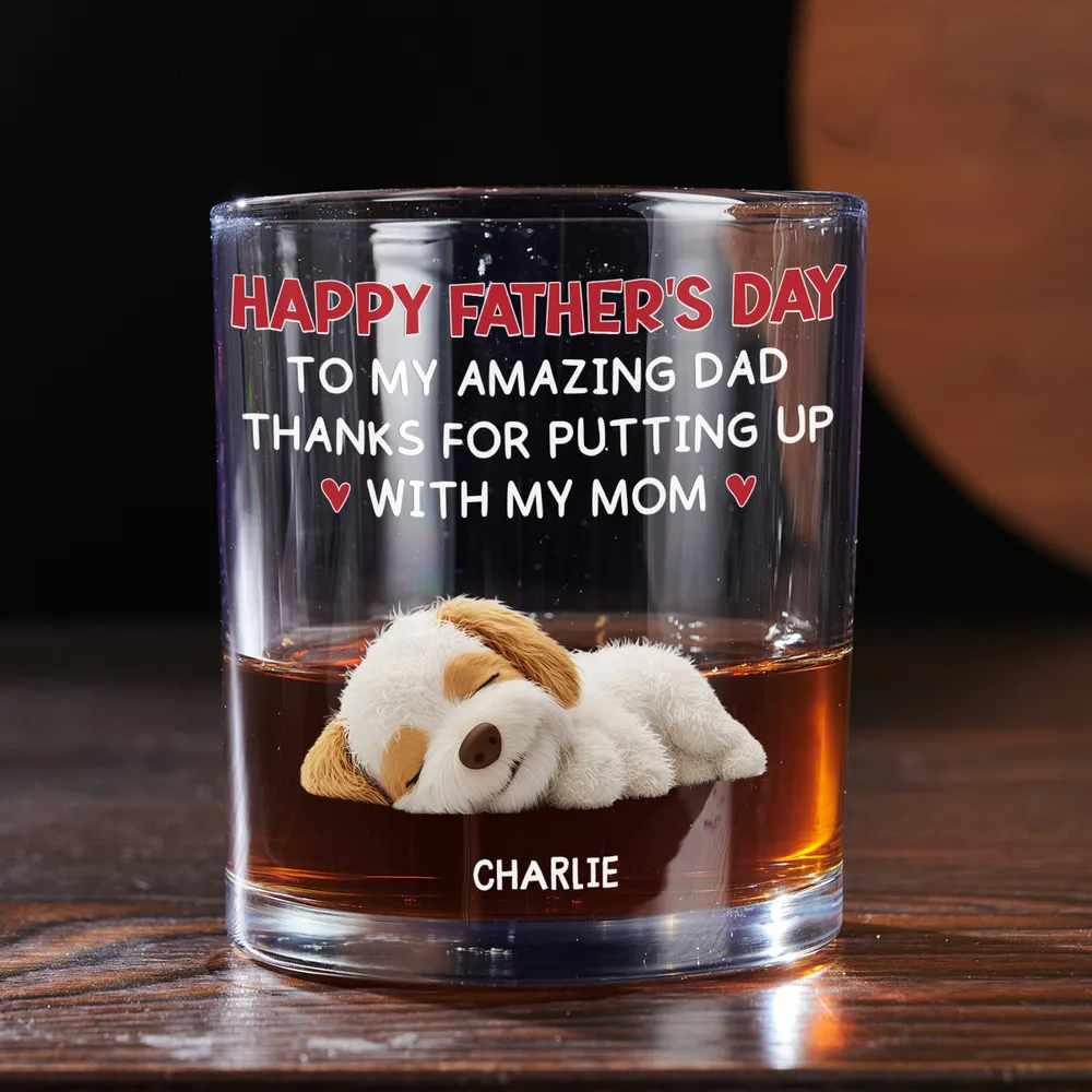 Personalized Putting Up With whiskey glass, alternate view 2