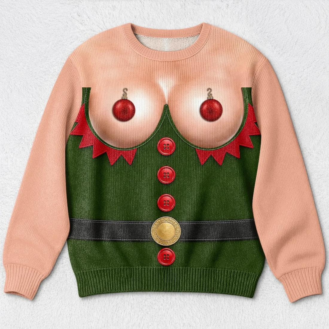 Santa's Favorite Party Girl - Personalized Custom Ugly Sweater - Christmas Gift For Wife, Daughter, Besties, Sisters, Grandma, Mom, Yourself