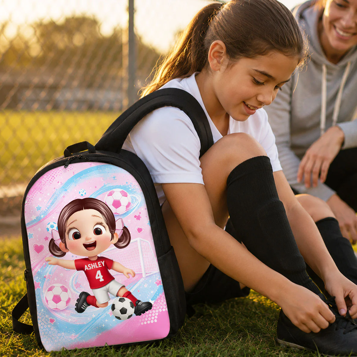 Soccer Design for Boys Girls - Personalized Kid Backpack - Gift For Back To School, First Day of School - Student, Son, Daughter | Kindergarten, Pre-K, Preschool
