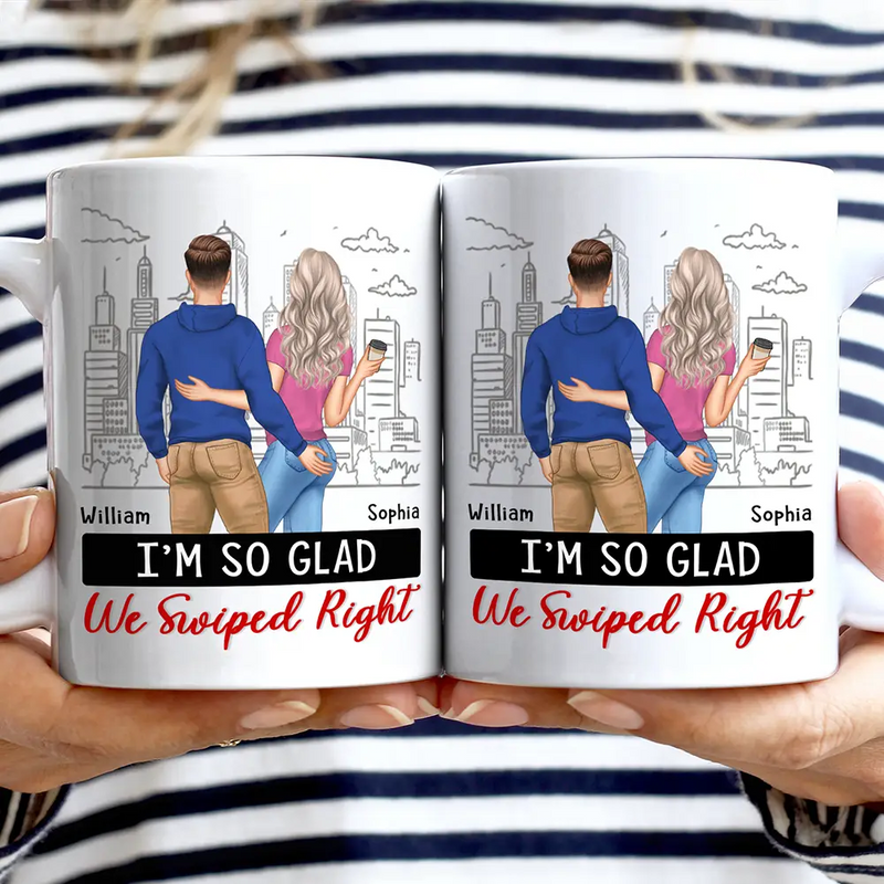 Started With A Message Couples - Personalized Custom Mug - Gift For Her/Him, Husband/Wife, Couples on Anniversary, Valentine's Day