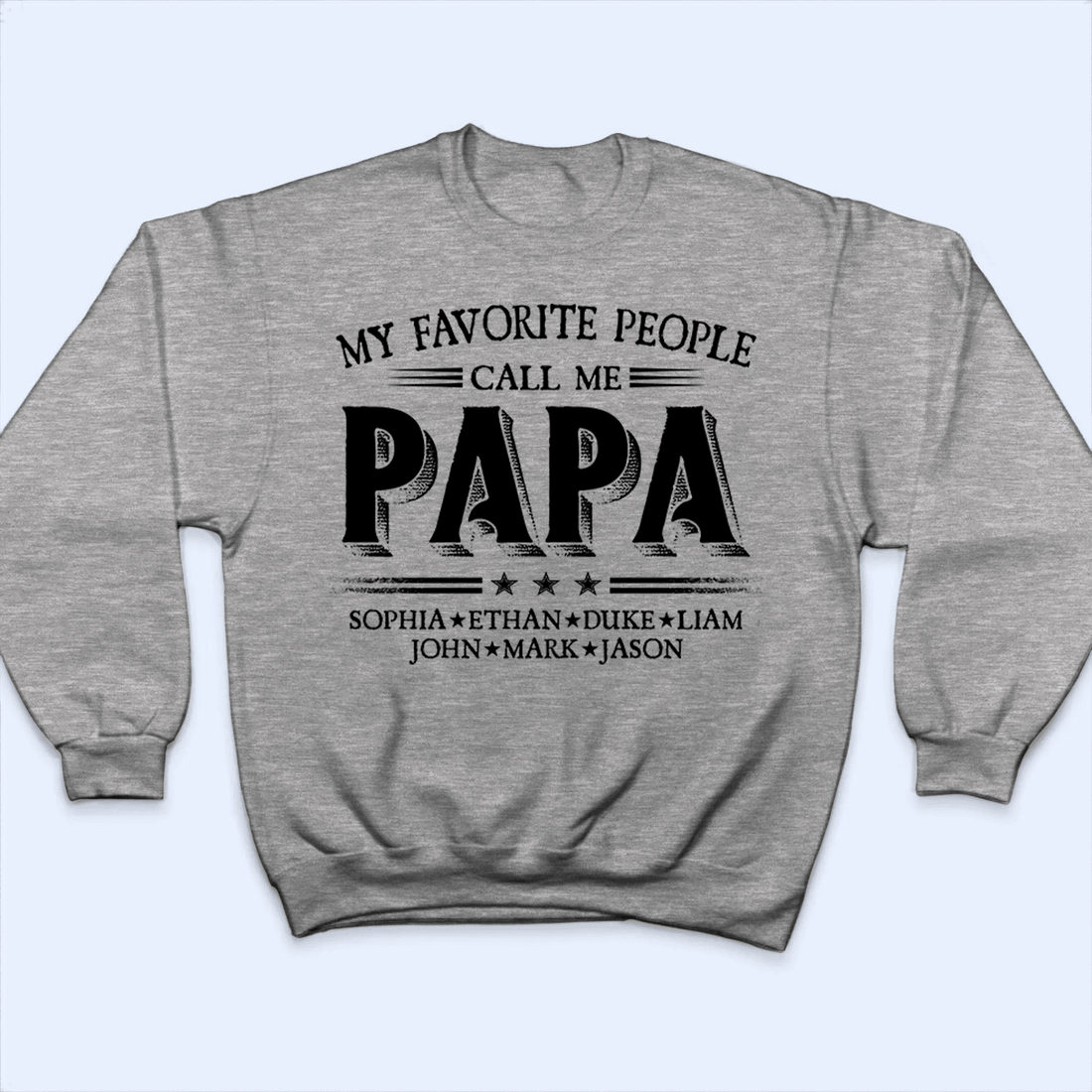Custom Kids Names My Favorite People Call Me Grandpa t-shirt, alternate view 4