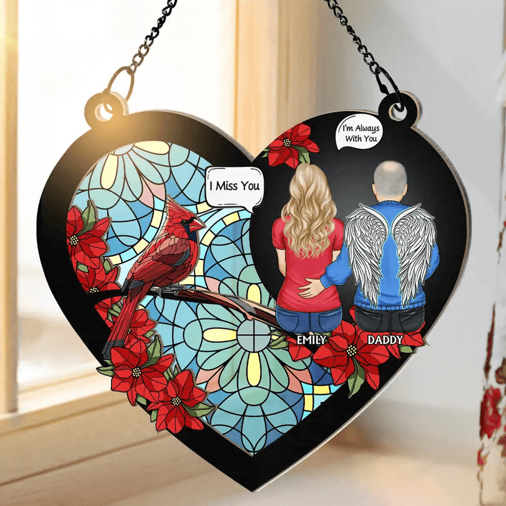 I'm Always With You personalized suncatcher ornament, main view