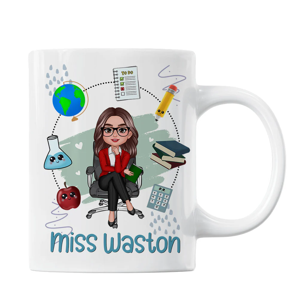 Teacher School Things - Personalized Custom Mug - Back To School Gift For Teachers & Educators