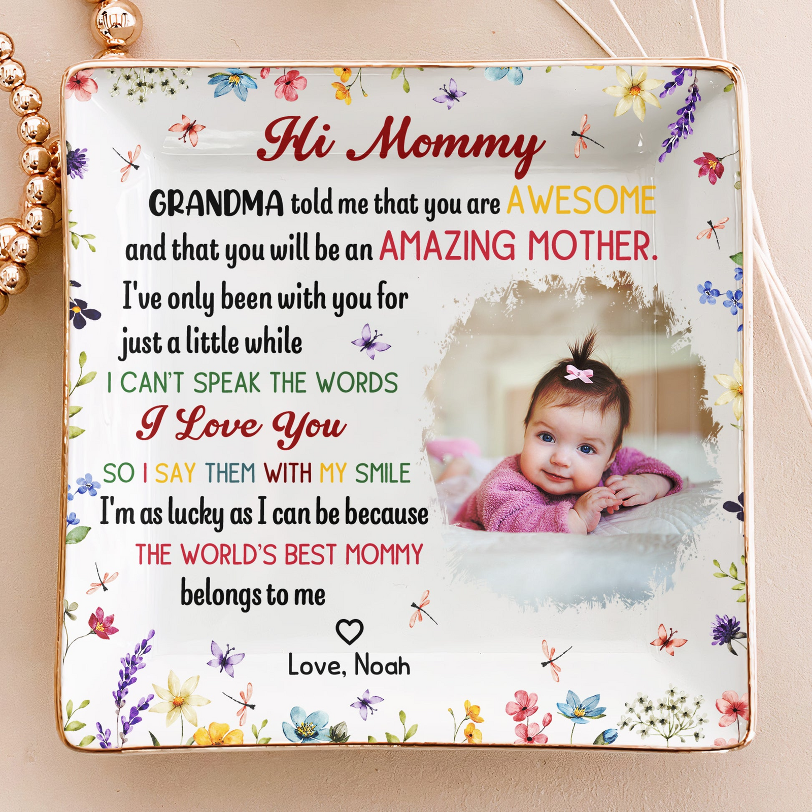 The Best Mommy Belongs To Me - Personalized Jewelry Dish - Mother's Day Gift For First Mom, New Mom Gift