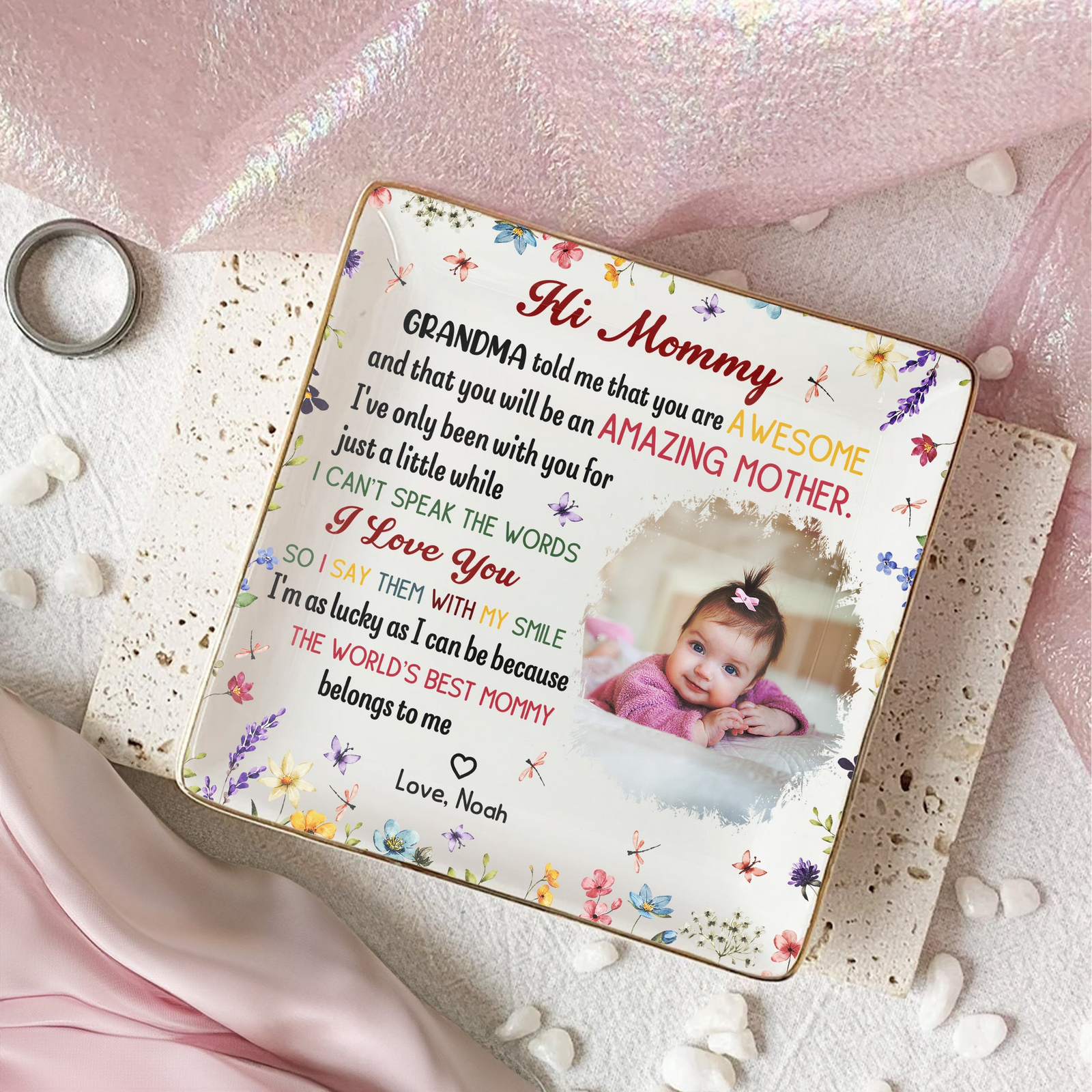 The Best Mommy Belongs To Me - Personalized Jewelry Dish - Mother's Day Gift For First Mom, New Mom Gift