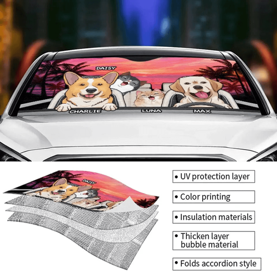 Personalized The Journey Of Life sun shade, alternate view 4