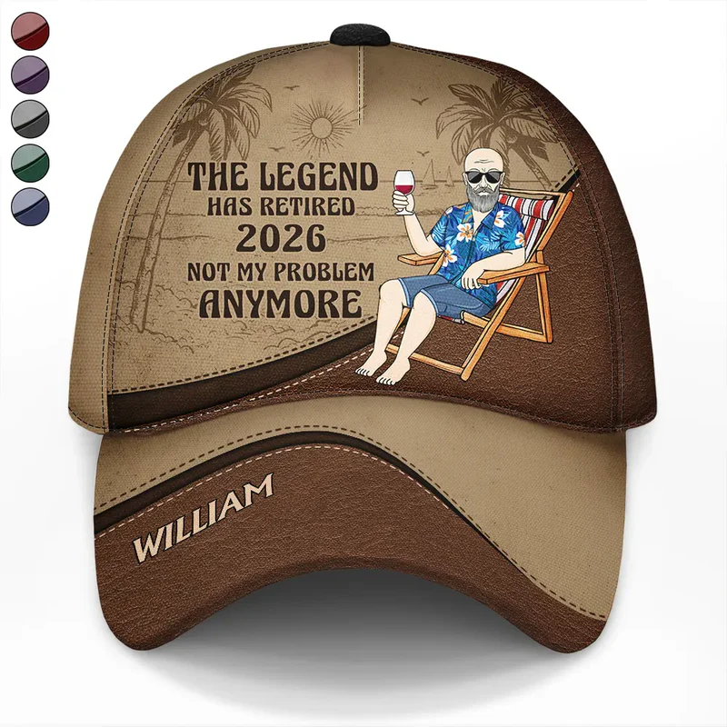 The Legend Has Retired Vintage - Personalized Classic Cap - Retirement Gift For Colleagues, Friends, Mom, Dad, Grandparent