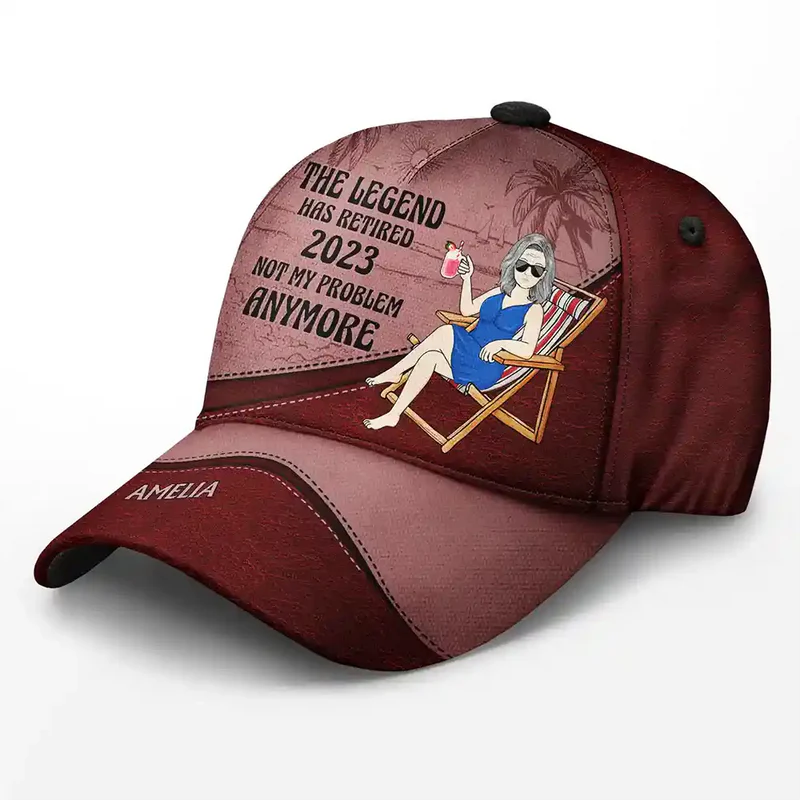 The Legend Has Retired Vintage - Personalized Classic Cap - Retirement Gift For Colleagues, Friends, Mom, Dad, Grandparent