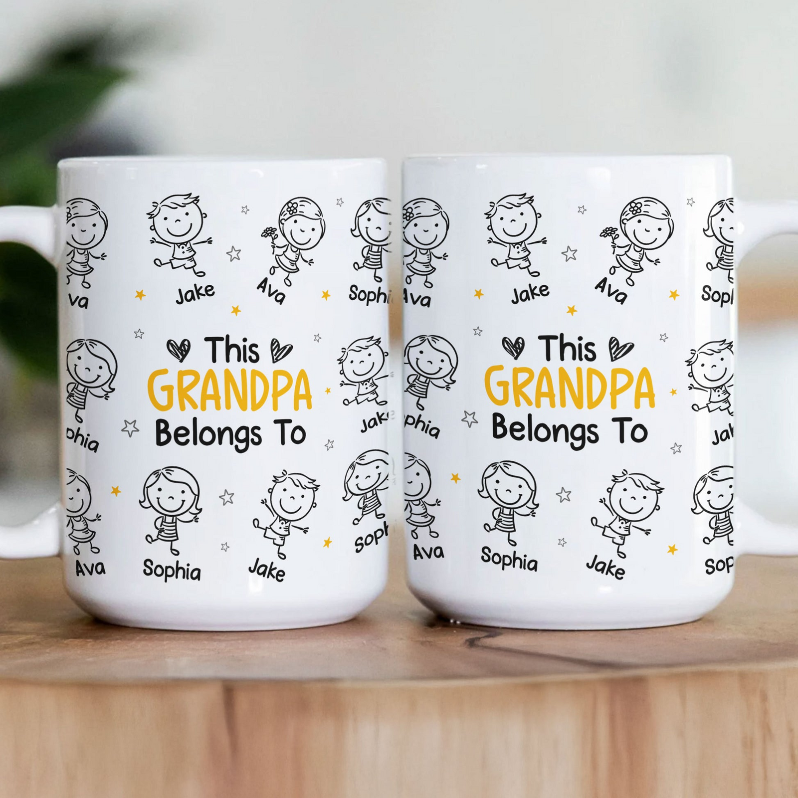 This Grandpa Grandma Belongs To - Personalized Custom Mug - Gift For Grandpa/Grandma, Mom/Dad