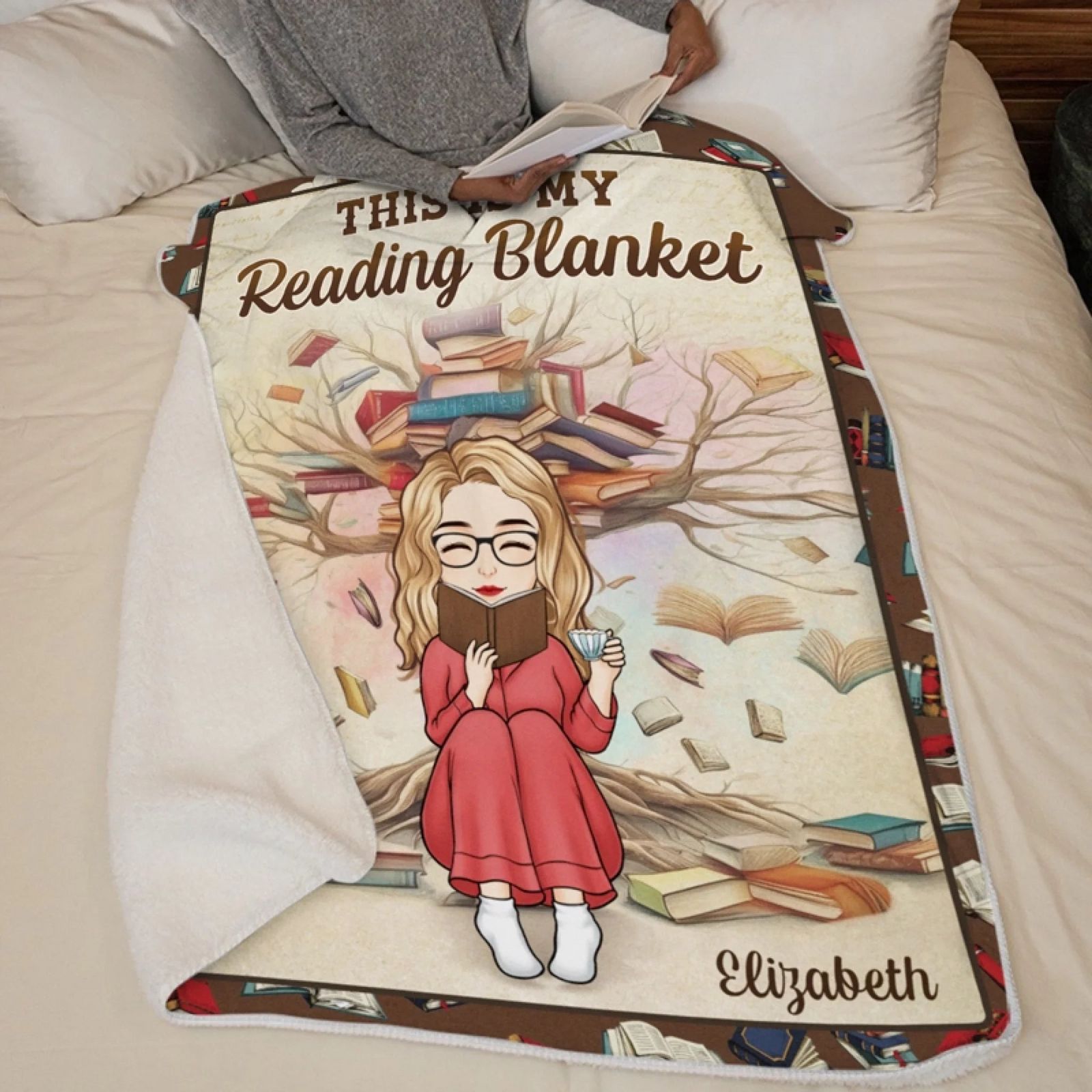 This Is My Reading Blanket Book Lovers - Personalized Custom Blanket - Gift For Book Lovers, Bookworms, Readers