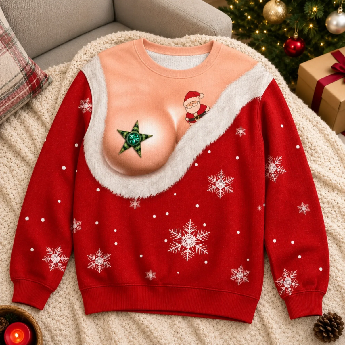 Tis The Season To Misbehave - Personalized Custom Ugly Sweater - Christmas Gift For Wife, Daughter, Besties, Sisters, Grandma, Mom, Yourself