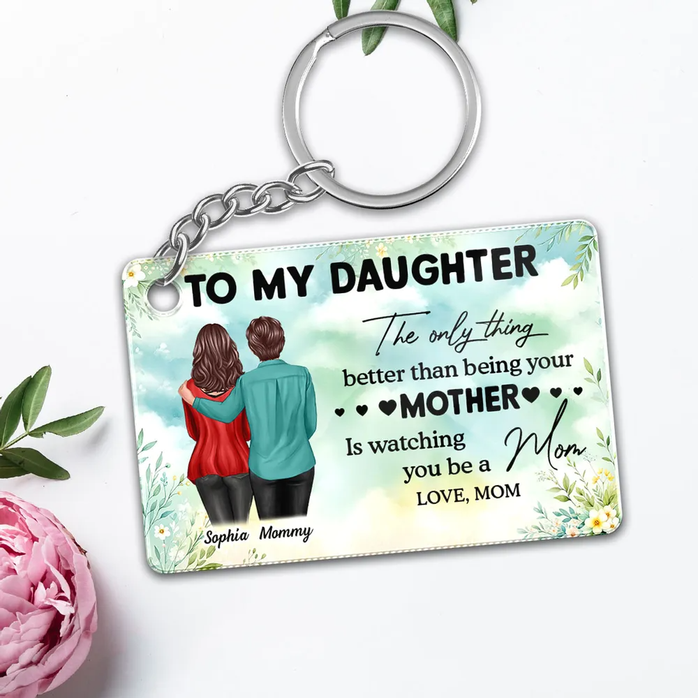 To My Daughter From Mom - Personalized Acrylic Keychain - Mother's Day Gift For Daughter