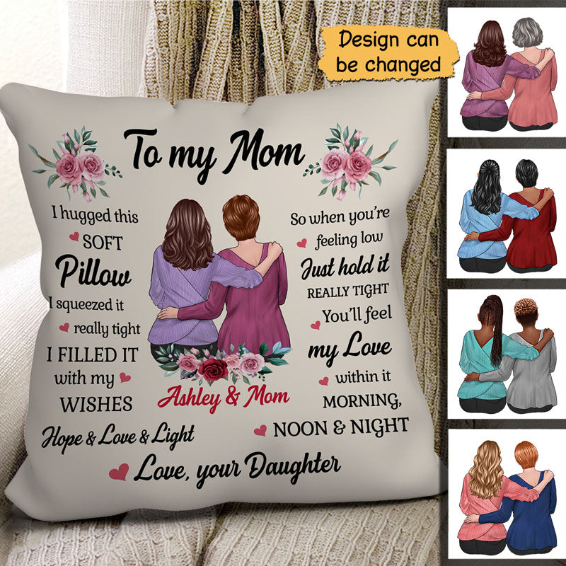 To My Mom From Daughter - Personalized Custom Pillow - Mother's Day Gift For Mom, Mommy