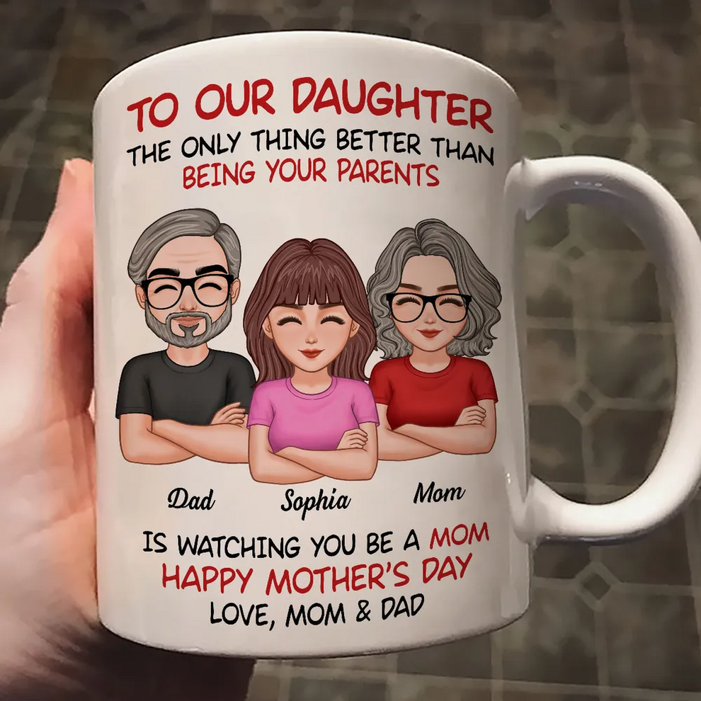 Personalized To Our Daughter From Parents mug, main view