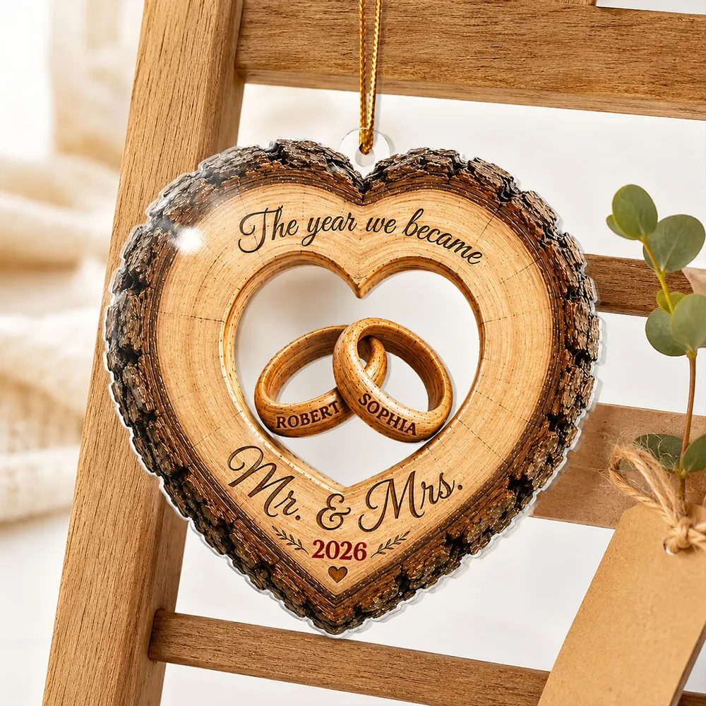 Together Forever Couple - Personalized Custom Shaped Acrylic Ornament - Christmas Gift For Her/Him, Husband/Wife, Couples, Newlywed Wedding Gift
