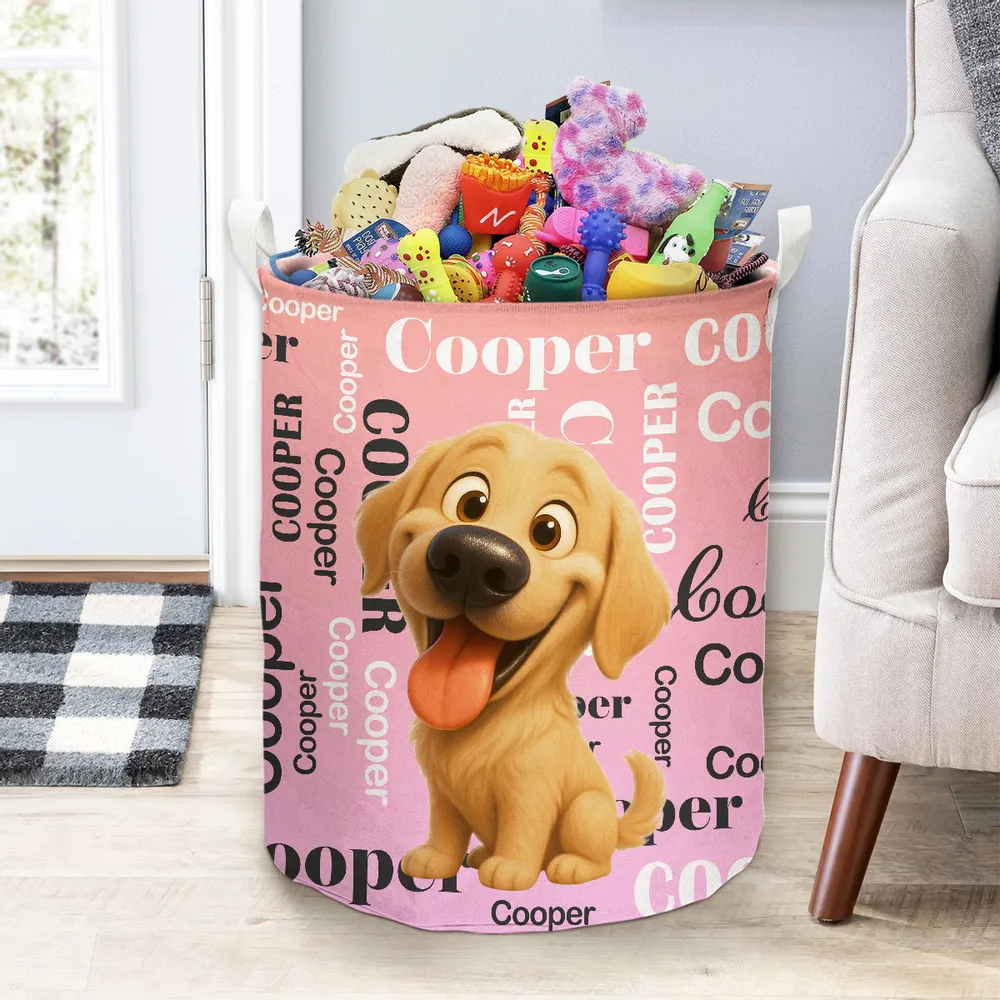 Toys Collection Dog Lovers - Personalized Basket - Gift for Dog Lovers, Dog Mom, Dog Dad, Pet Lovers