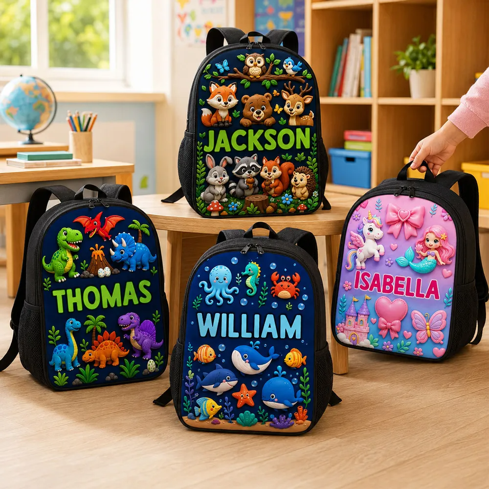 Trending Animal for Boys Girls - Personalized Kid Backpack - Gift For Back To School, First Day of School - Student, Son, Daughter | Kindergarten, Pre-K, Preschool