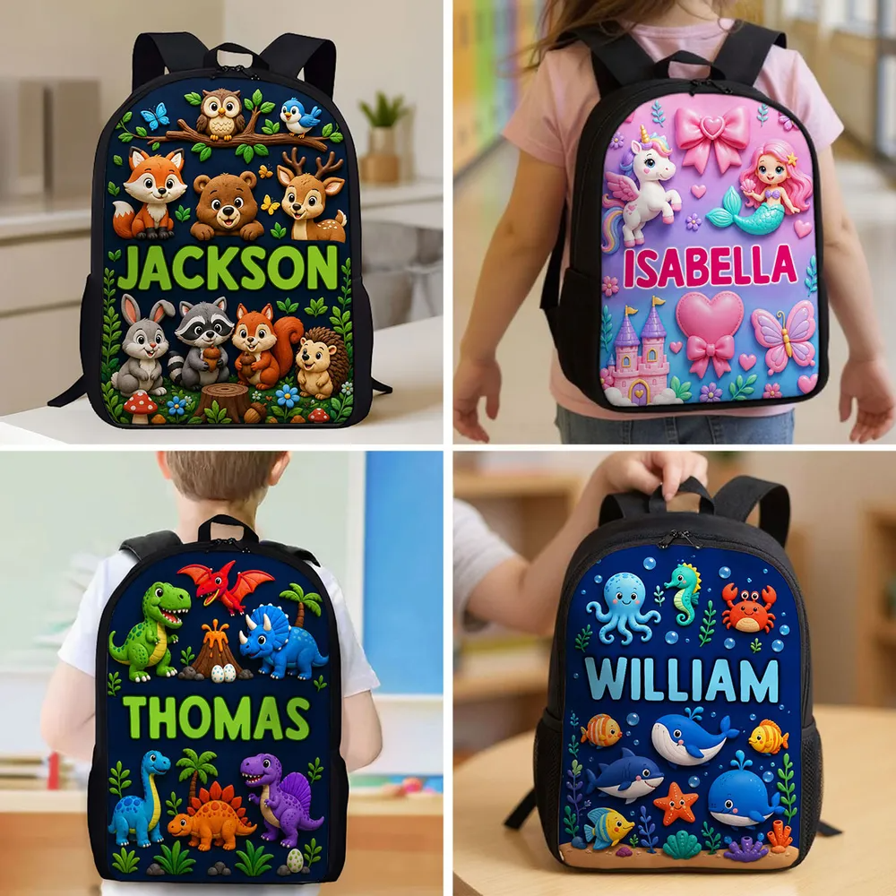 Trending Animal for Boys Girls - Personalized Kid Backpack - Gift For Back To School, First Day of School - Student, Son, Daughter | Kindergarten, Pre-K, Preschool
