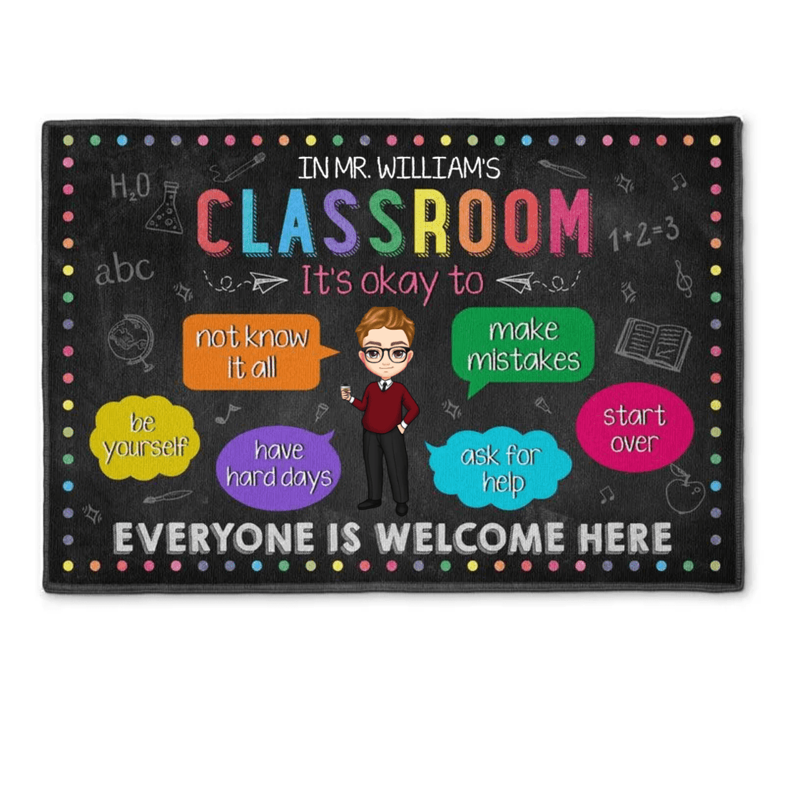 Personalized In My Classroom Everything Is Okay doormat, alternate view 3