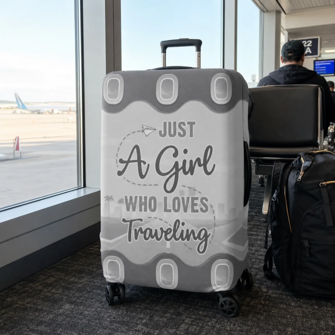 Personalized Up In The Clouds, Where I Belong luggage cover, alternate view 4