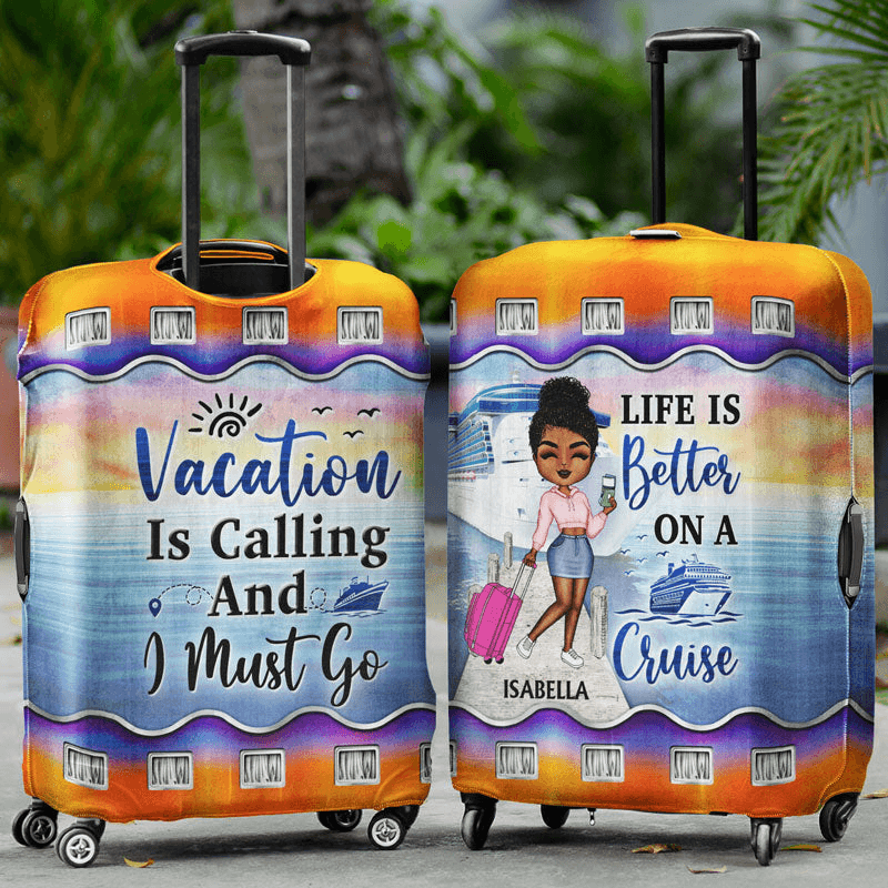 Just A Girl Boy Who Loves Cruising personalized luggage cover, alternate view 2