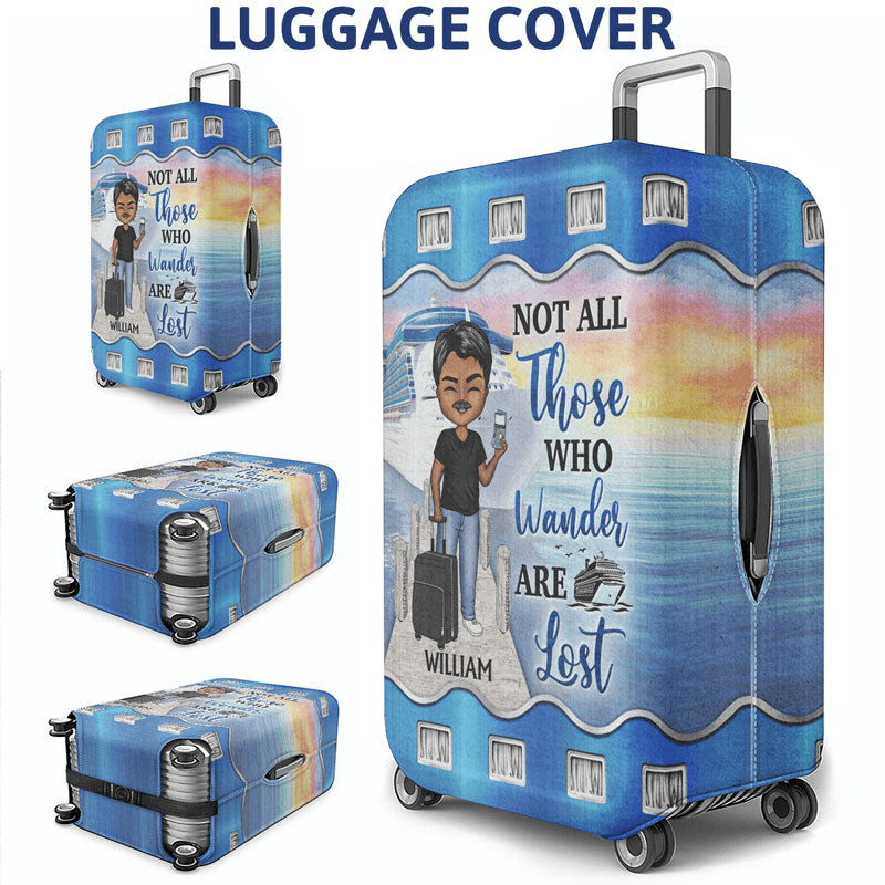 Just A Girl Boy Who Loves Cruising personalized luggage cover, alternate view 3