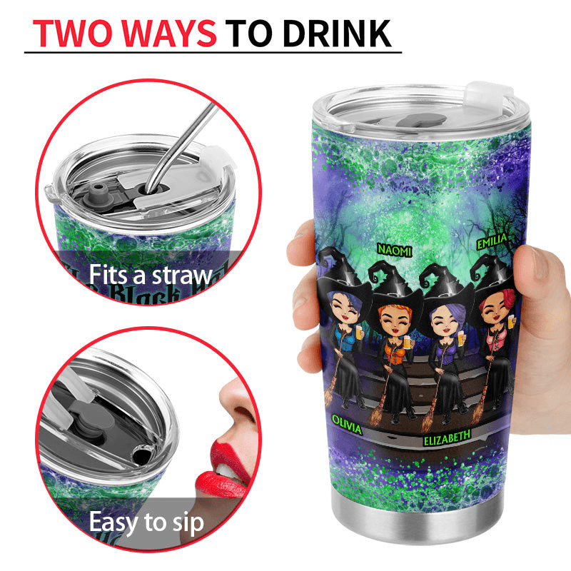 We're Not Sugar And Spice And Everything Nice - Personalized Custom 20oz Fat Tumbler Cup - Halloween Gift For Her, Besties, Friends, Sister, Soul Sisters