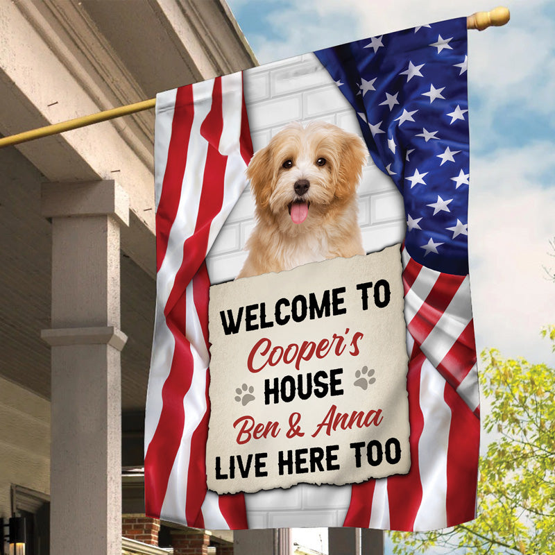 Welcome To The Dog House - Personalized Garden Flag - America 250th Anniversary, 4th Of July Gifts For Dog Lovers