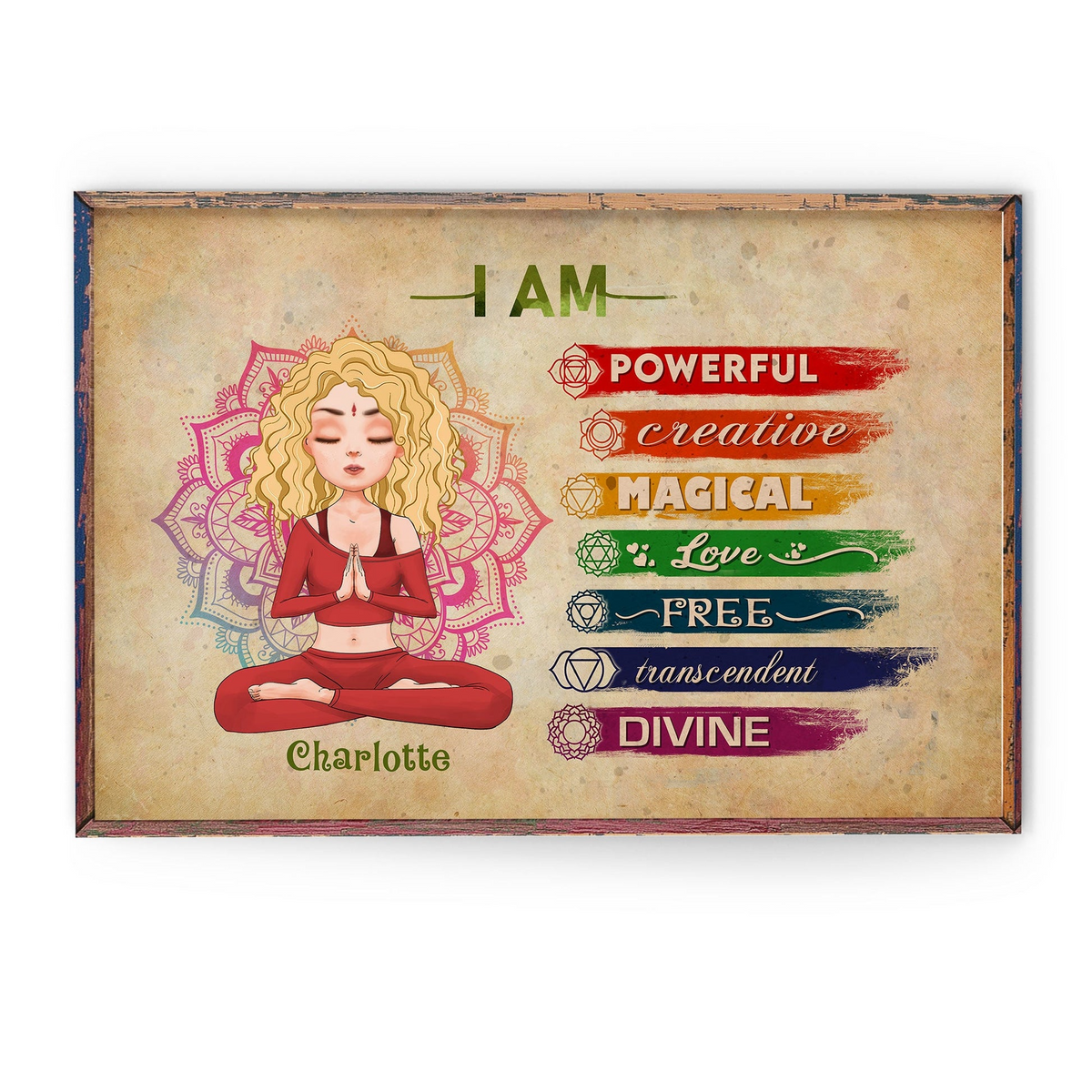 Custom Yoga Canvas - Yoga Etiquette - Personalized Inspirational Gift for Women, Yoga Lovers, Mindfulness Decor, Meditation