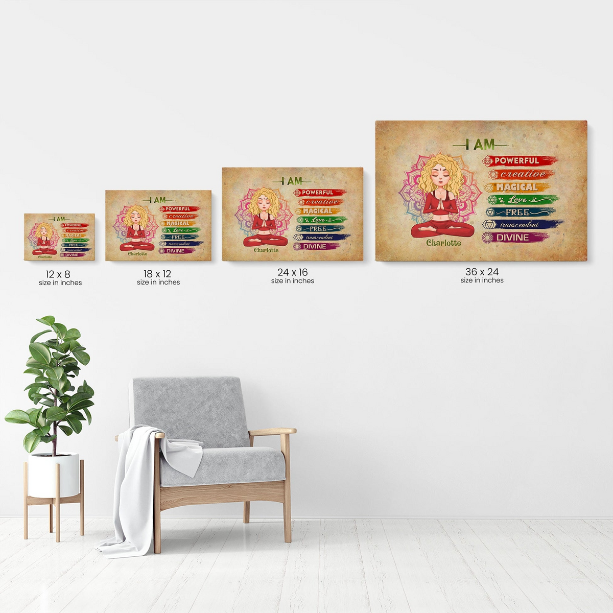 Custom Yoga Canvas - Yoga Etiquette - Personalized Inspirational Gift for Women, Yoga Lovers, Mindfulness Decor, Meditation