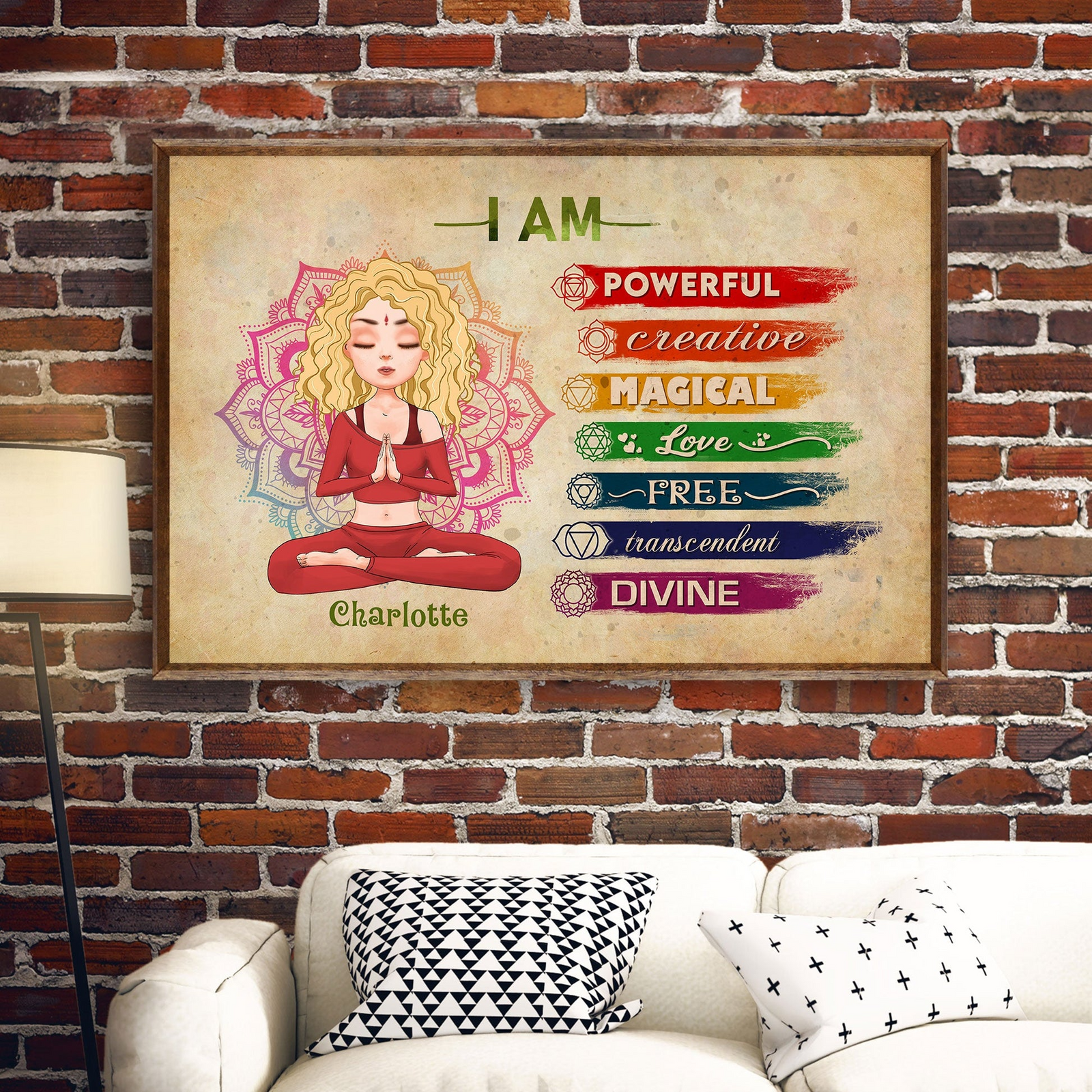 Custom Yoga Canvas - Yoga Etiquette - Personalized Inspirational Gift for Women, Yoga Lovers, Mindfulness Decor, Meditation