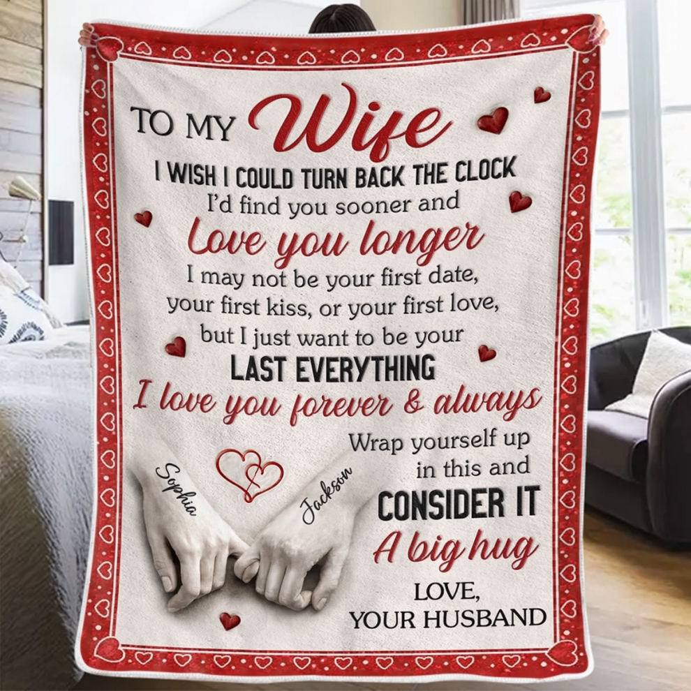 Personalized You And Me Feels Right Couple Blanket fleece blanket, product with name options