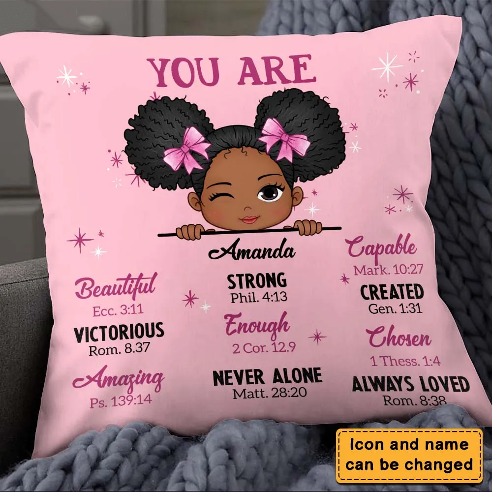 You Are Bible Verses personalized pillow, alternate view 3