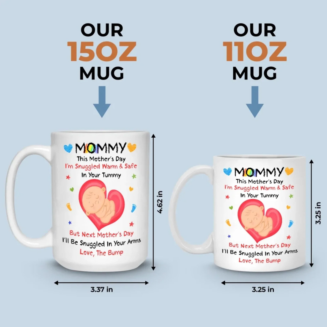 Mommy, You’re My First Home - Personalized Custom Mug - First Mother's Day, Gift For First Mom, Newborn Baby