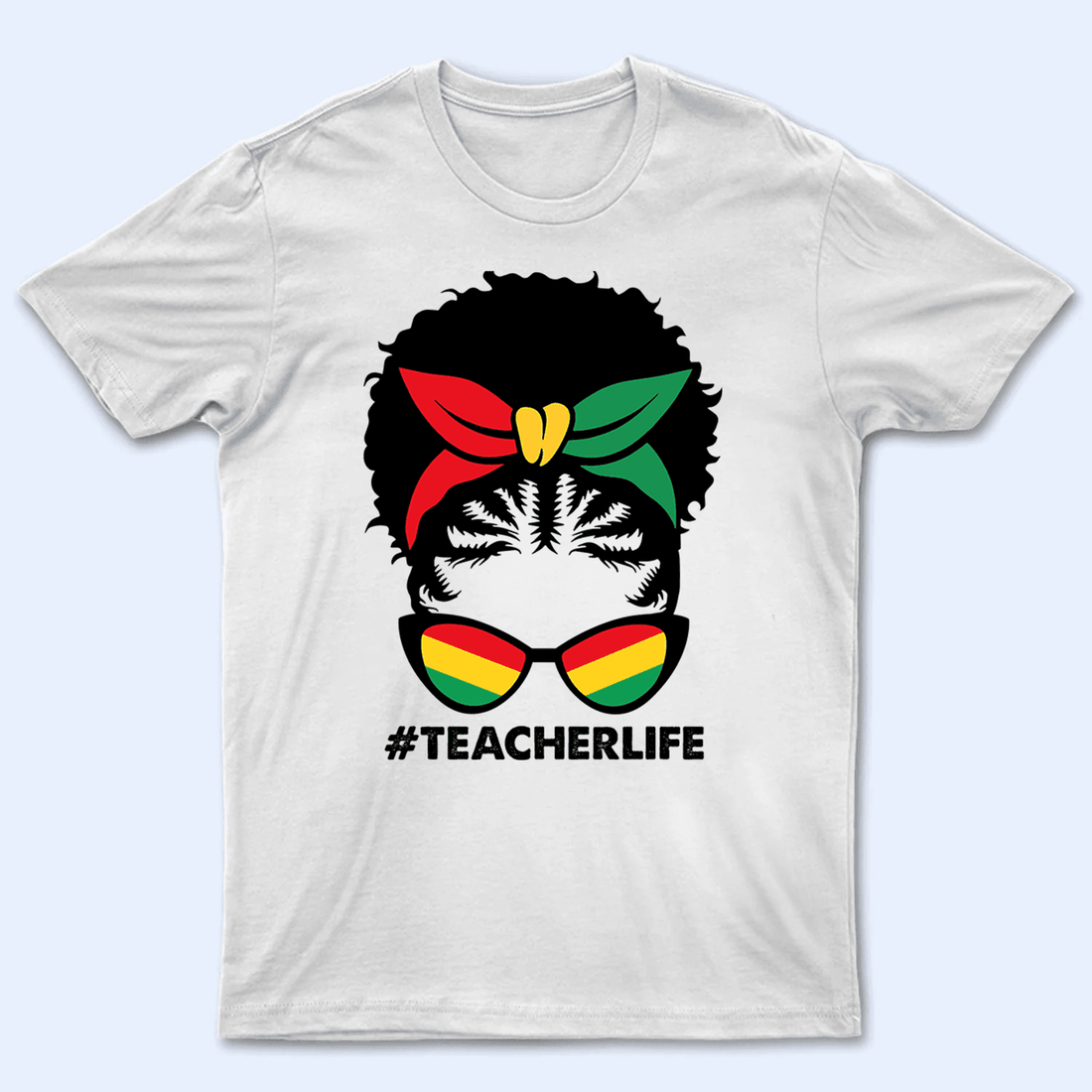Personalized African Messy Bun Hair t-shirt, alternate view 2