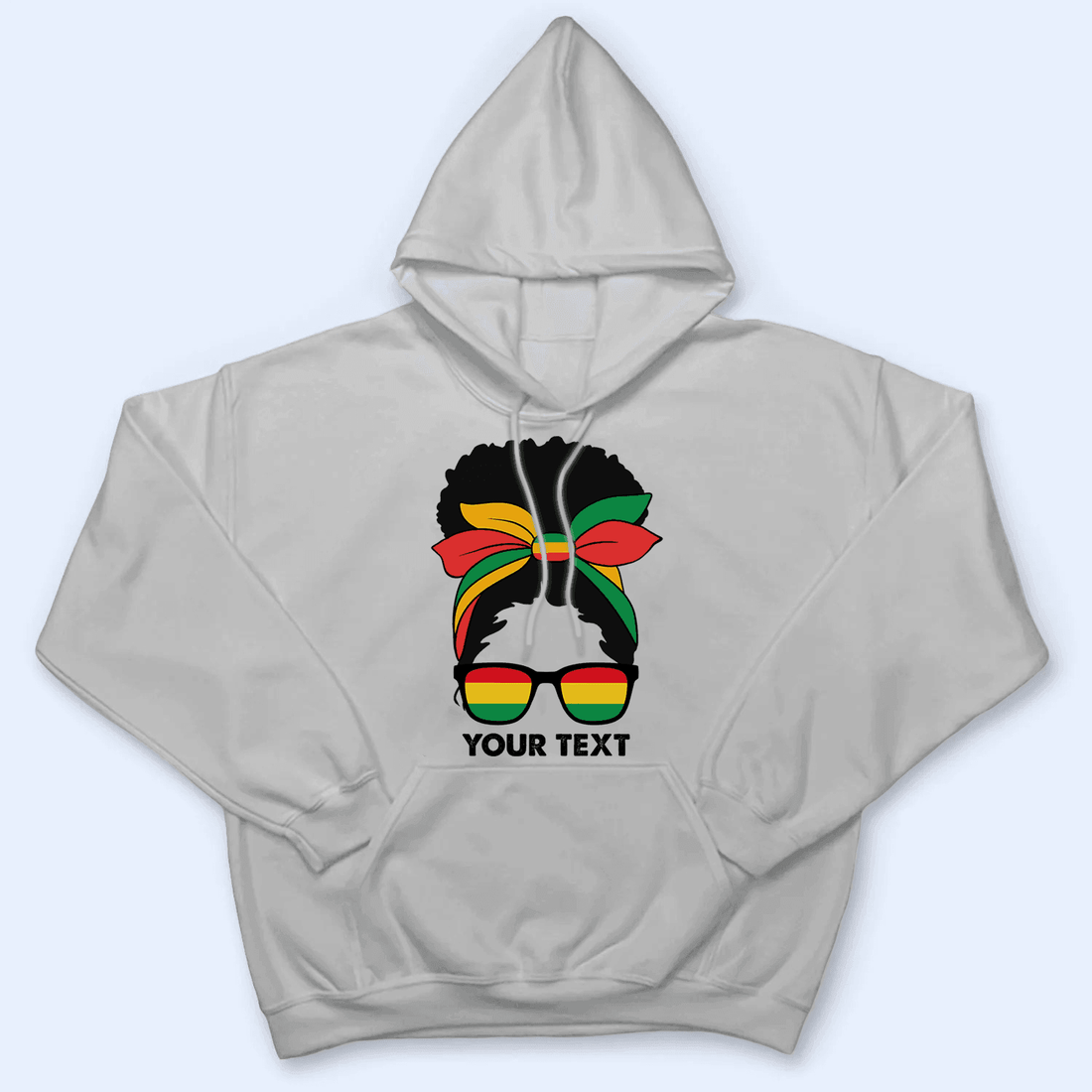 Personalized African Messy Bun Hair t-shirt, alternate view 6