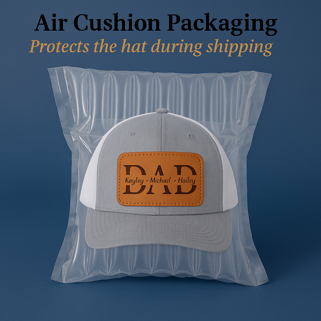 Air Cushion Packaging for Leather Patch Hat