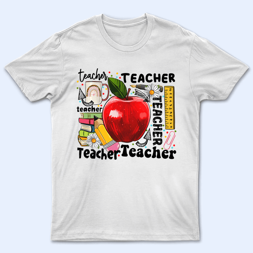Personalized Apple Back to School t-shirt, main view